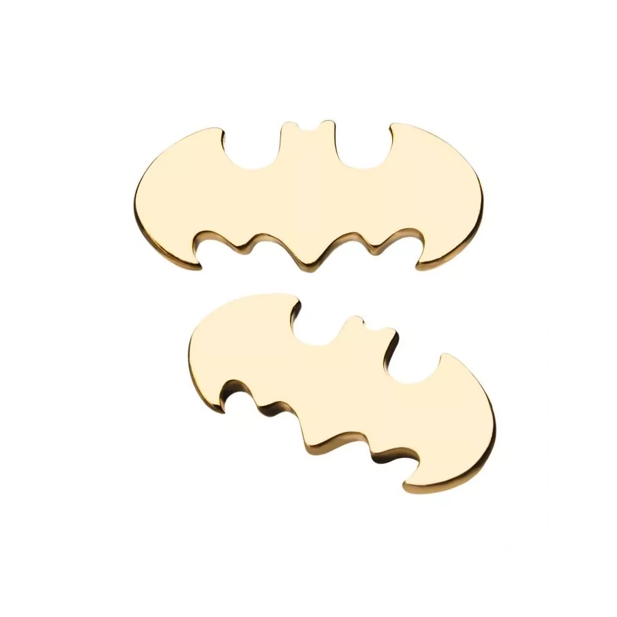 Embout Threadless ET1 Titane F136 Logo Batman Or Jaune 14kt