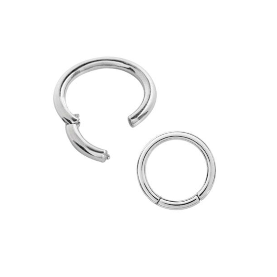 Anneau Piercing - Anneau à charnière "clicker" en acier chirurgical 316L*