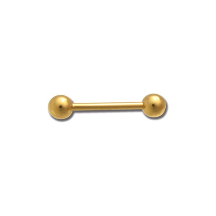 Piercing Barbell - Acier Doré - Barbell acier doré or fin gamme itc*