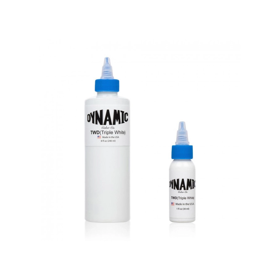 Encre Entrainement Tattoo Blanche - Dynamic Triple White - Encre artistique pour entrainement au tatouage NON REACH*