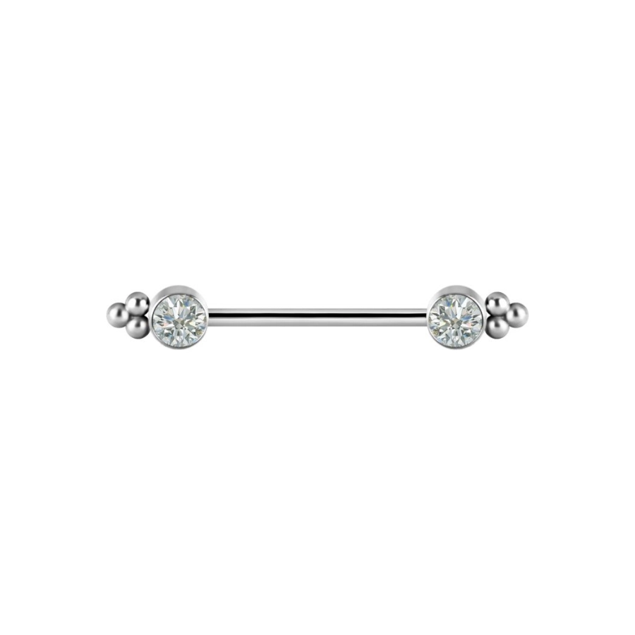 Piercing Barbell Teton - Barbell Gamme Devilheart - Barbell avec pas de vis interne pour les piercings tetons