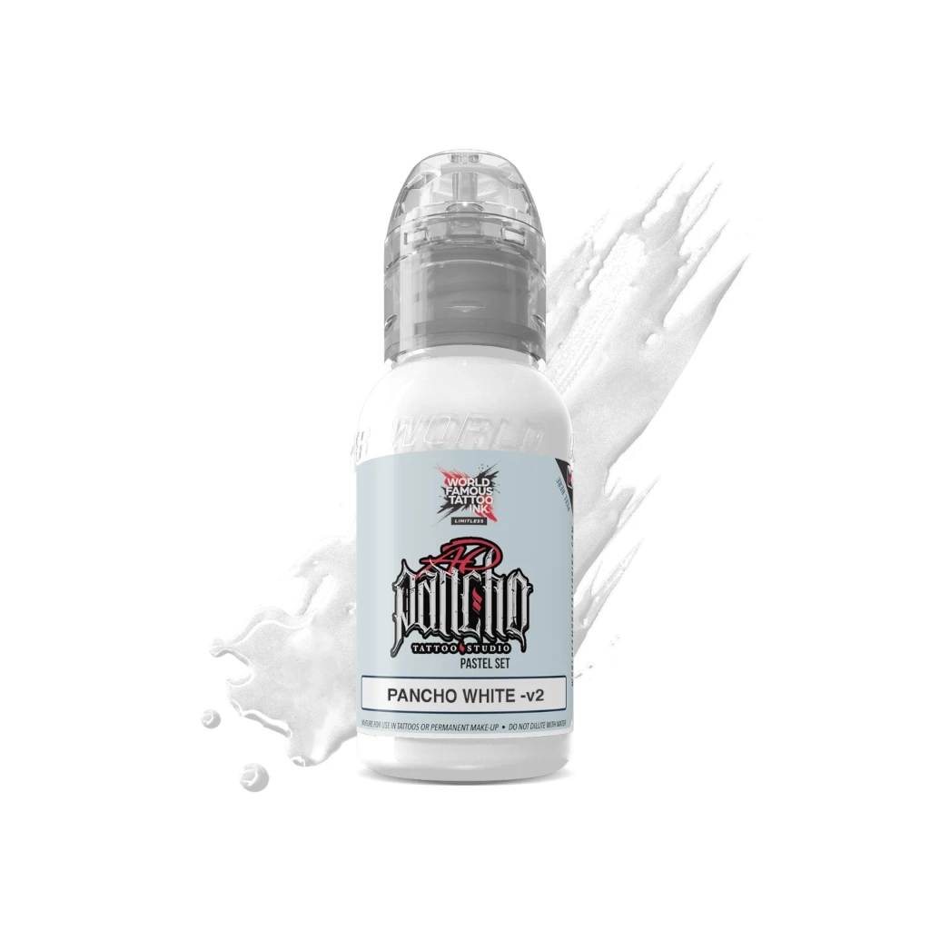 Encre Tattoo Blanche - World Famous Ink Limitless A.D Pancho White - Mélange pour le tatouage reach 30 ml du set a.d. pancho pastel grey* 