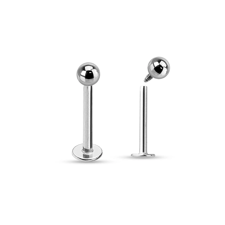 Piercing Labret - Titane F136 Interne Stérile - Labret avec pas de vis interne et bille*