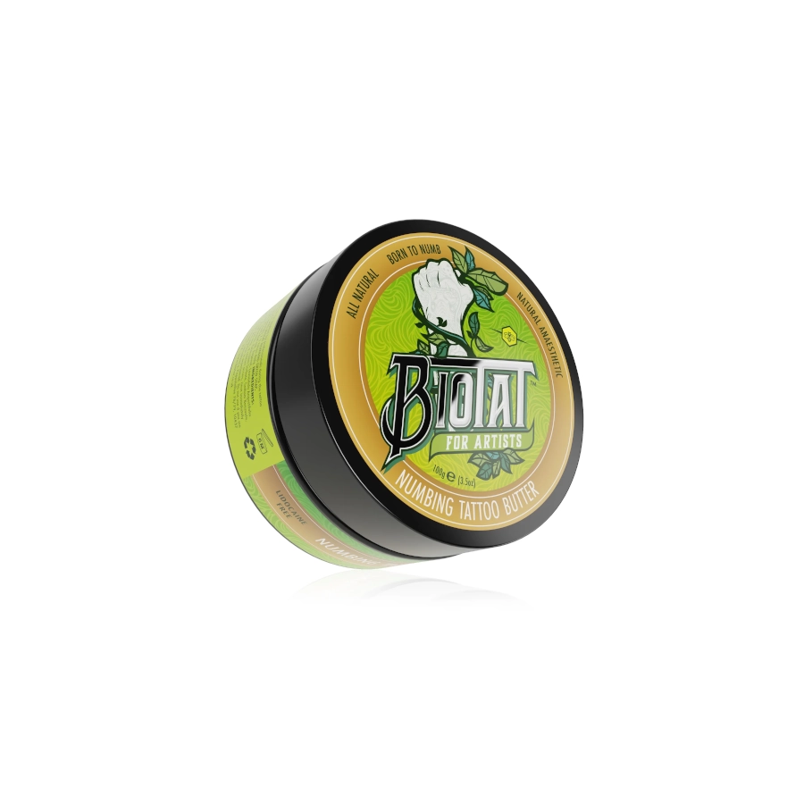 Beurre Tattoo - Biotat Numbing Tattoo Butter - Vaseline pour tatouage au clou de girofle apaisant et anesthésiant naturel