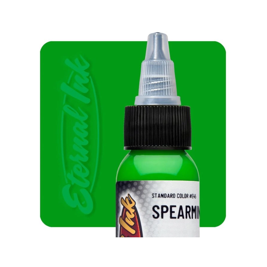 Encre Entrainement Tattoo Verte - Eternal Ink Spearmint - Encre artistique pour entrainement au tatouage NON REACH*