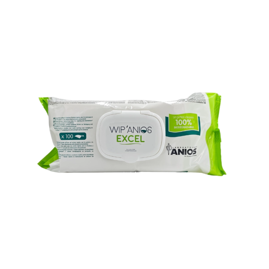 Anios Wip Anios Excel - Sachet de lingettes désinfectantes multi usages biodégradable