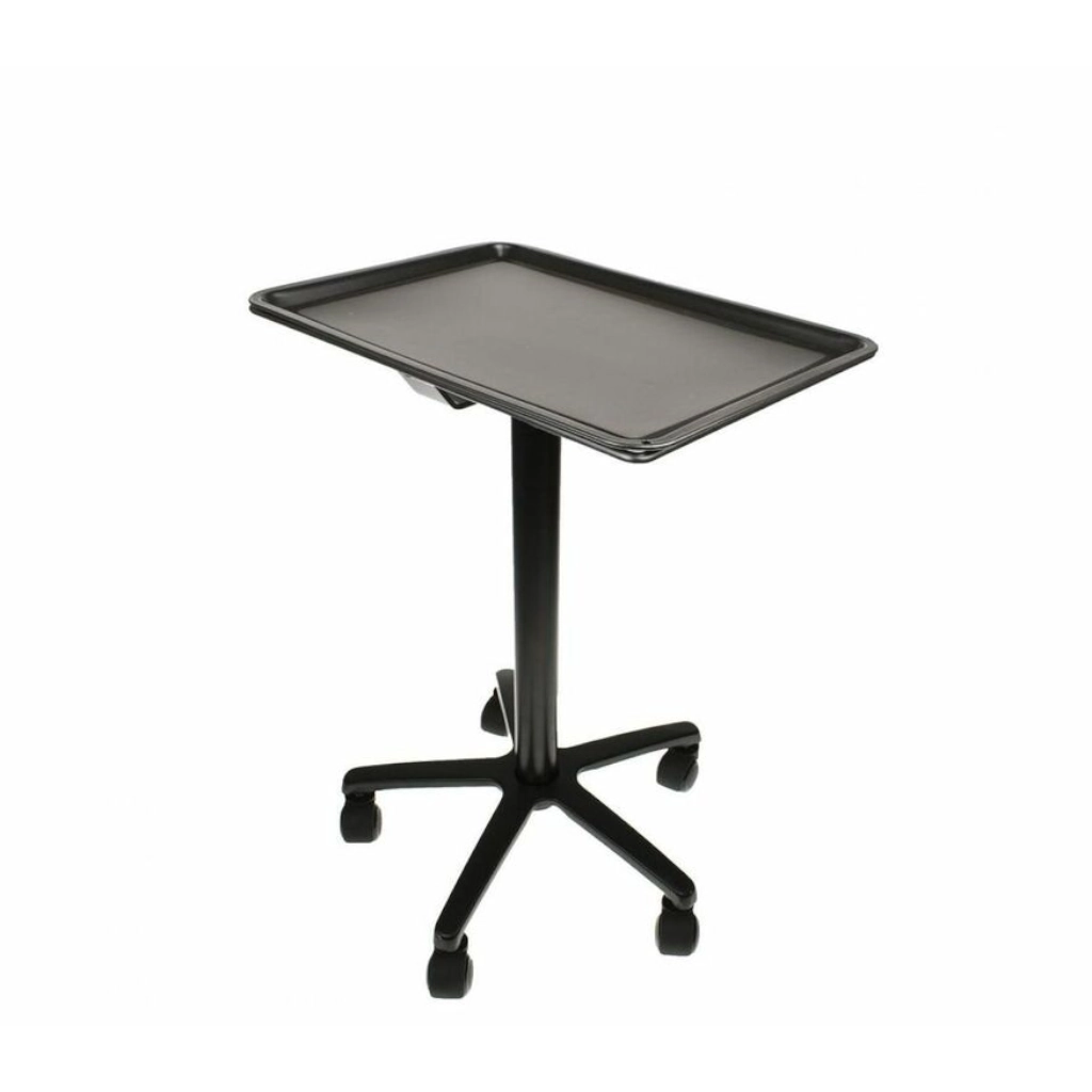 Desserte Tattoo - Stainless Steel Mayo Tray - Plan de travail plateau a roulette en acier noir mat*