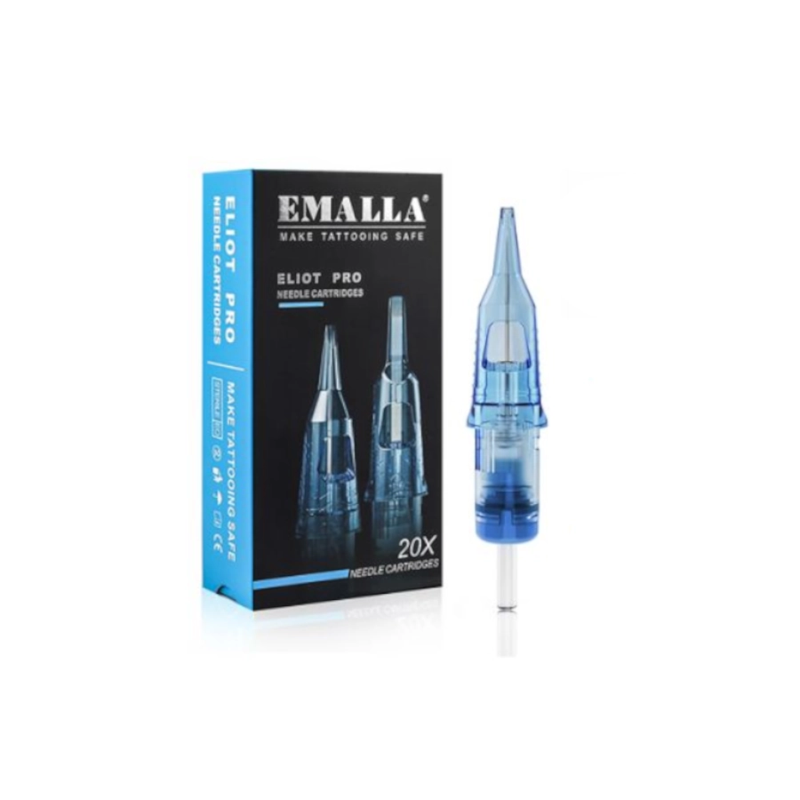 Cartouche Tattoo Emalla Eliot Pro - Round Liner Long Taper - Boîte de 20 cartouches pour le tatouage