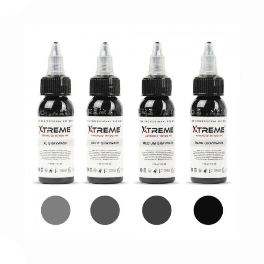 Encre Graywash Tattoo - Xtreme Ink Set Graywash - Mélange pour le tatouage encre REACH