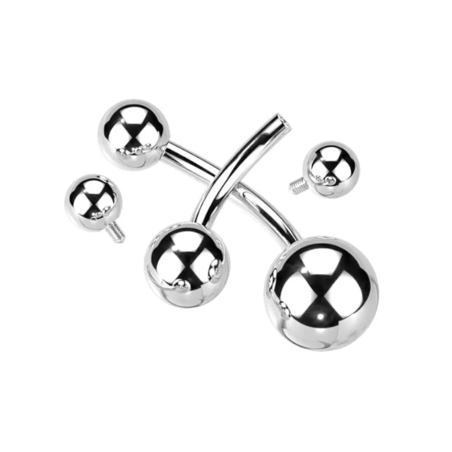 Banane Piercing - Gamme Hand Ink - Banane 03 en titane f136 avec pas de vis interne*