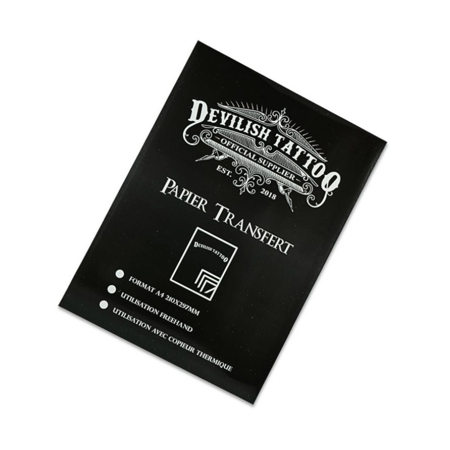 Transfert Tattoo - Devilish Tattoo - Paquet de papier A4 pour le transfert de stencil tatouage