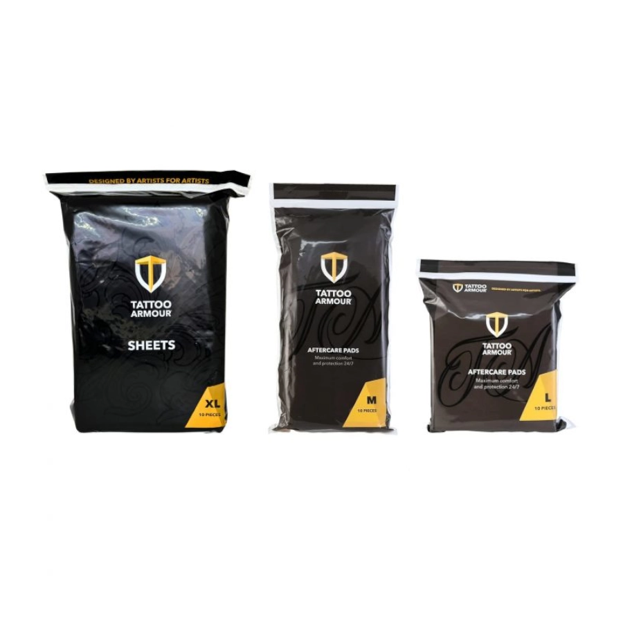 Essuyage Tatouage - Tattoo Armour - Sachet de 10 compresses pour le tatouage (3 tailles)*