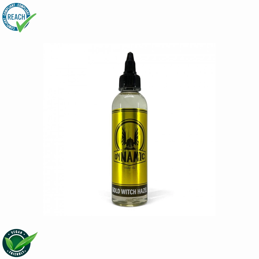 Diluant Encre Tattoo - Viking by Dynamic Gold Witch Hazel - Bouteille de 120 ml anti saignement pour les encres de tatouage REACH