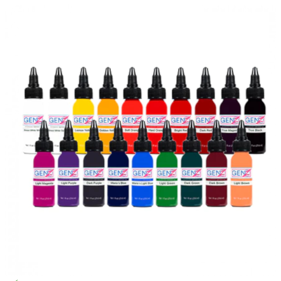 Intenze Ink Gen-Z Set Color - Mélange pour le tatouage encre REACH 19x30ml