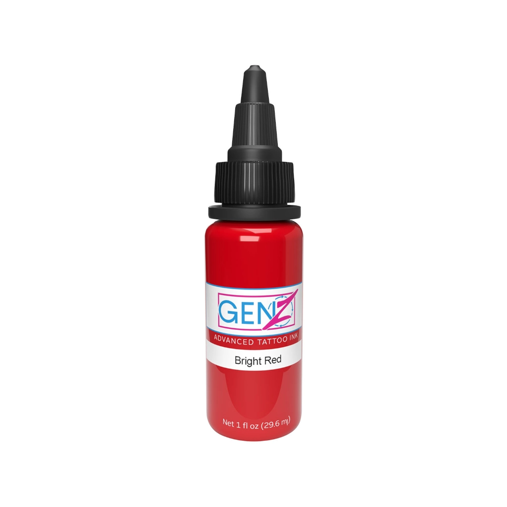 Encre Tattoo Rouge - Intenze Ink Gen-Z Bright Red - Mélange pour le tatouage encre reach 30 ml*
