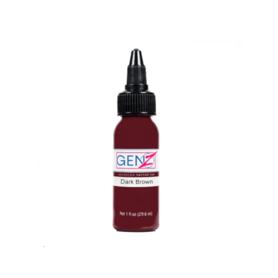 Encre Tattoo Marron - Intenze Ink Gen-Z Dark Brown - Mélange pour le tatouage encre reach 30ml
