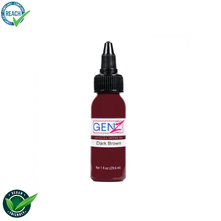 Intenze Ink Gen-Z Dark Brown - Mélange pour le tatouage encre REACH