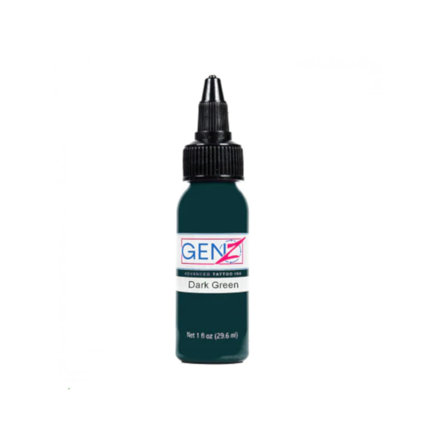Encre Tattoo verte - Intenze Ink Gen-Z Dark Green - Mélange pour le tatouage encre reach 30 ml