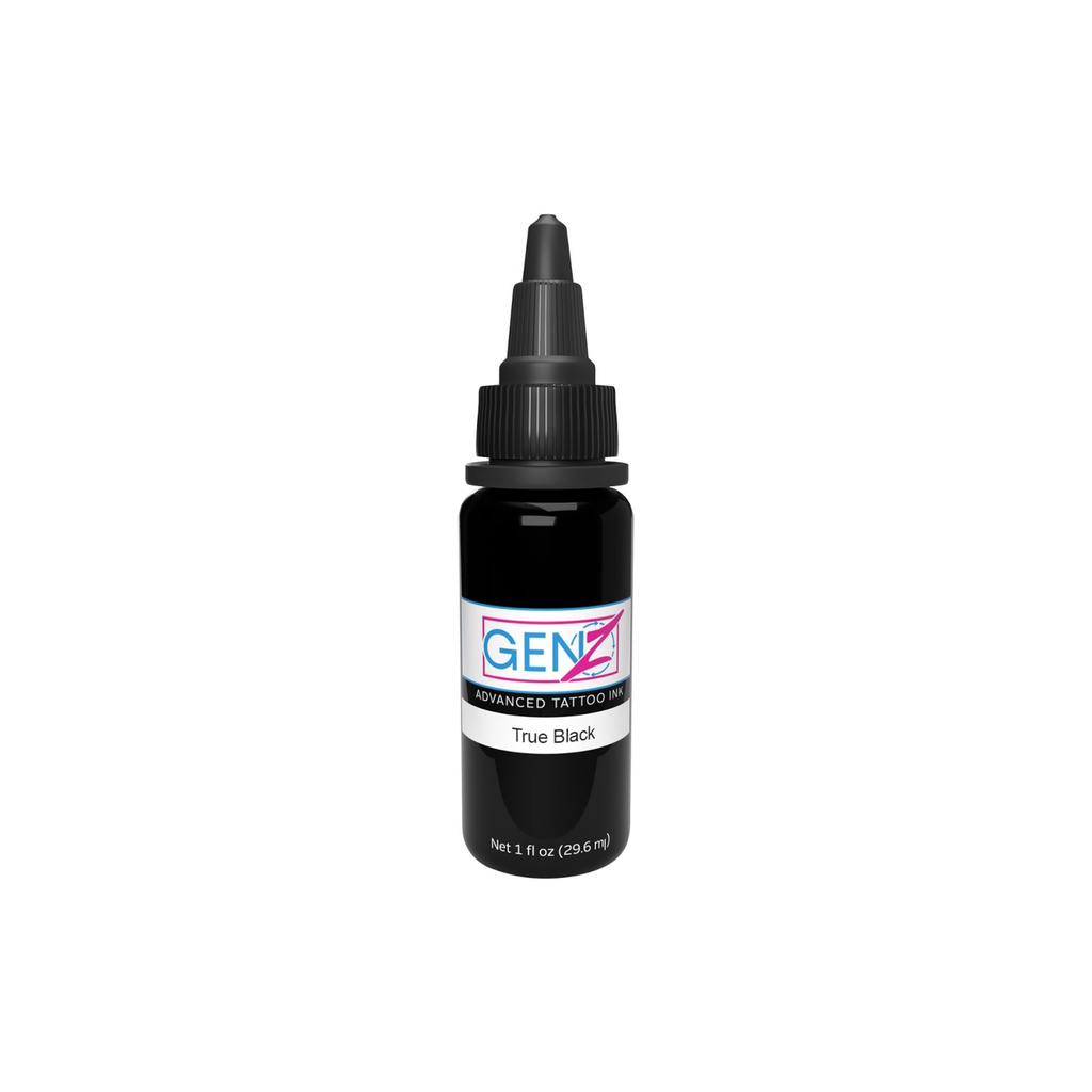 Encre Tattoo Noire - Intenze Ink Gen-Z True Black - Mélange pour le tatouage encre reach 30 ml