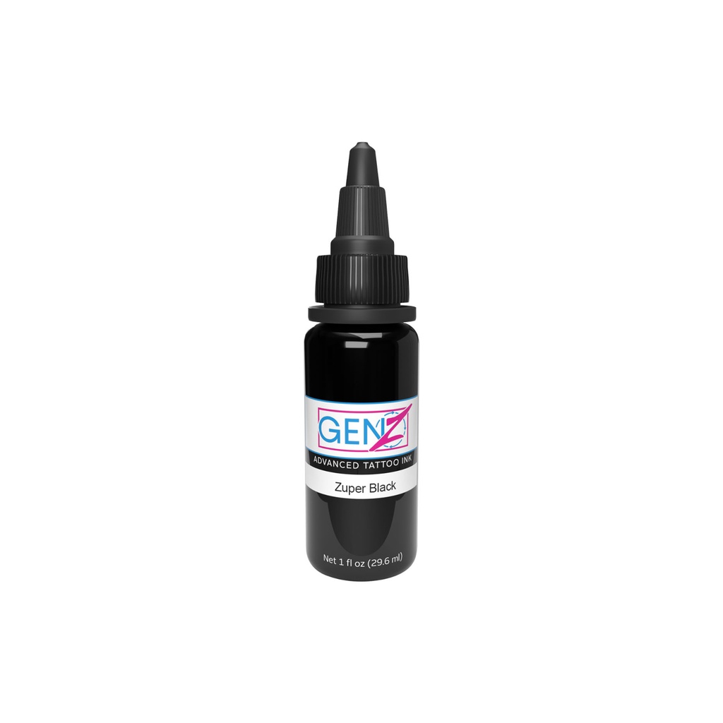 Encre Tattoo Noire - Intenze Ink Gen-Z Zuper Black - Mélange pour le tatouage encre reach 30 ml