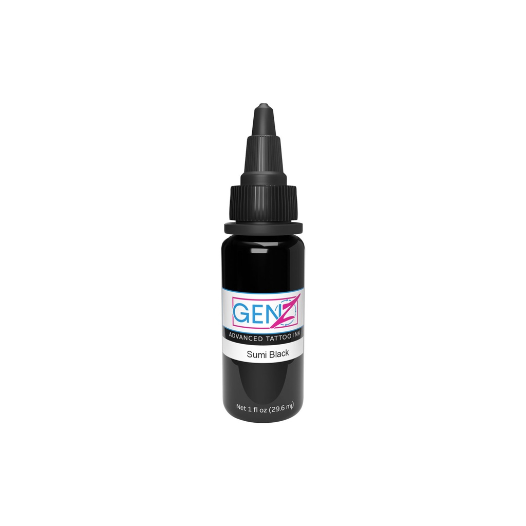 Encre Tattoo Noire - Intenze Ink Gen-Z Black Sumi - Mélange pour le tatouage encre reach 30 ml