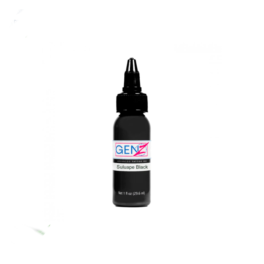 Encre Tattoo Noire - Intenze Ink Gen-Z Suluape Black - Mélange pour le tatouage encre reach 30 ml