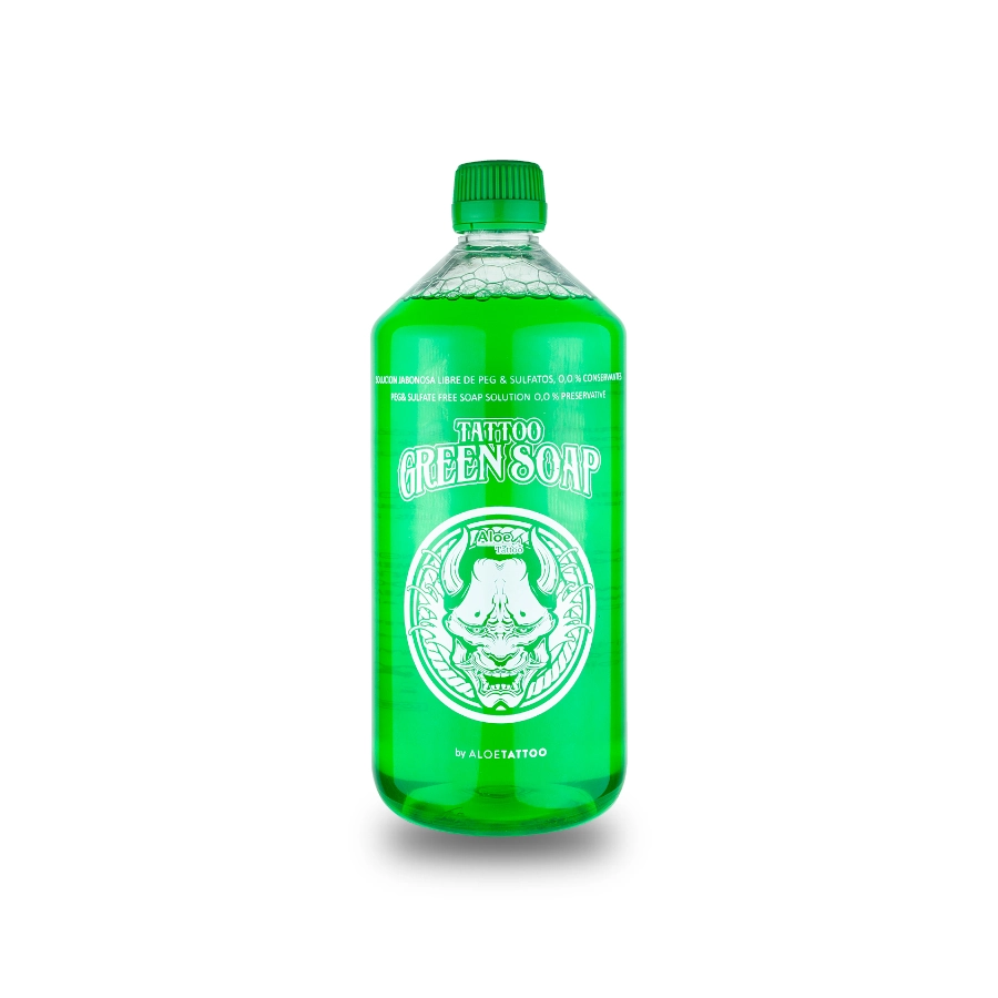 Savon Tattoo - Aloe Tattoo Green Soap - Savon vert nettoyant pour le tatouage (2 versions)*