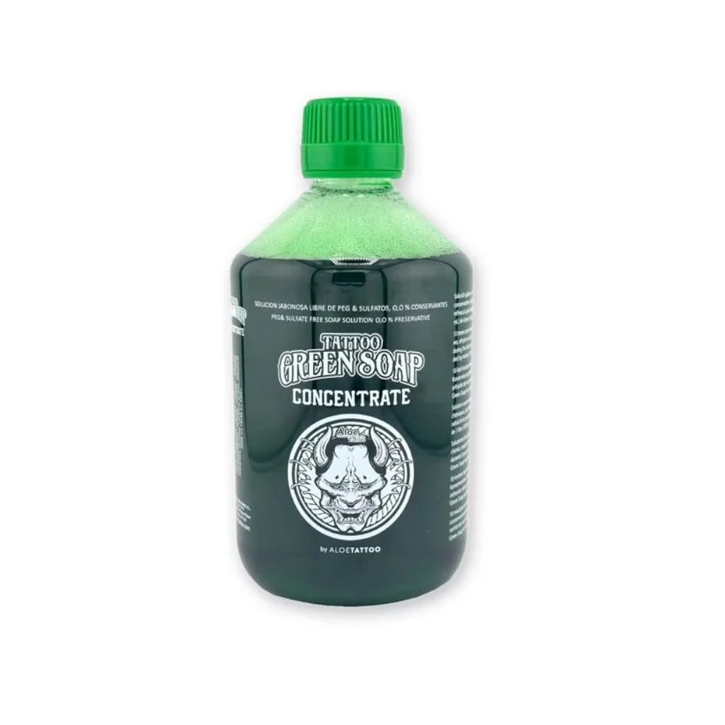 Savon Tattoo - Aloe Tattoo Green Soap - Savon vert nettoyant pour le tatouage (2 versions)*