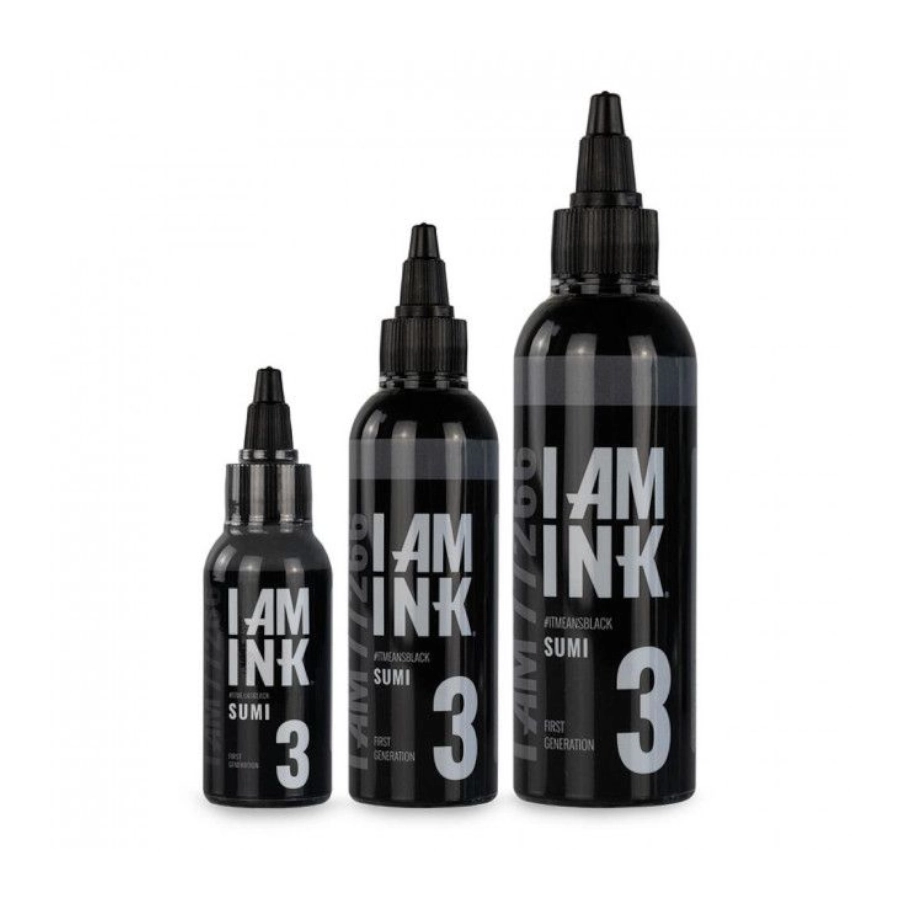 Encre Tattoo Noire - I Am Ink #3 Black Sumi - Mélange pour le tatouage encre reach*