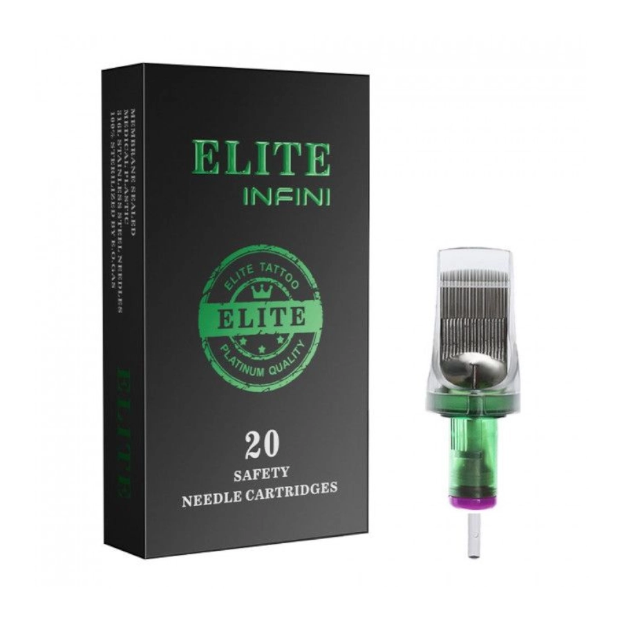 Cartouche Tattoo - Elite Infini Magnum Arrondie Blackouts - Boîte de 8 cartouches pour le tatouage*
