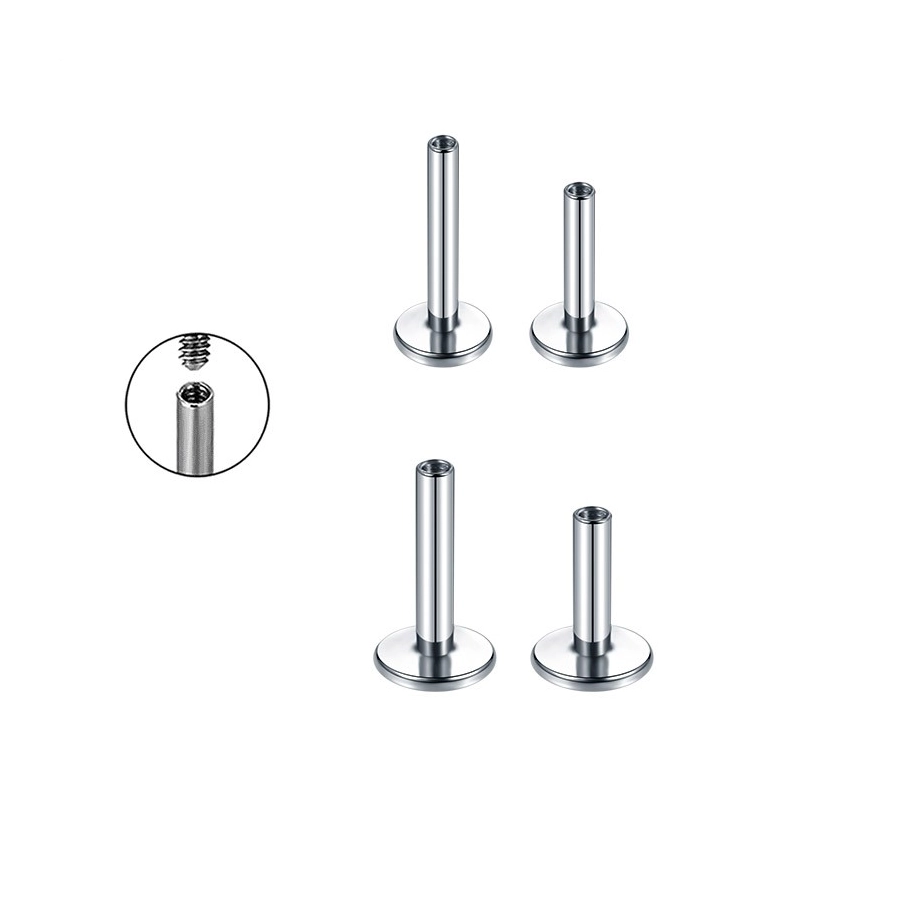 Piercing Labret - Titane Interne Stérile Gamme Hand Ink - Labret avec pas de vis interne seul*