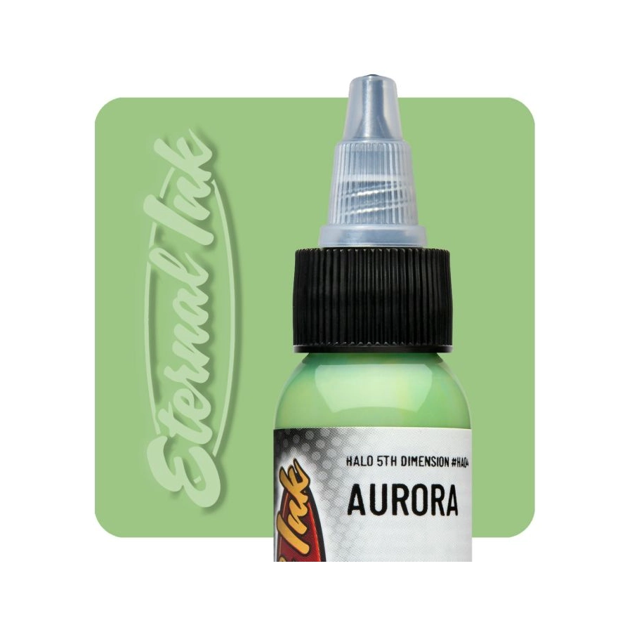 Encre Entrainement Tattoo Verte - Eternal Ink Halo Aurora - Encre artistique pour entrainement au tatouage NON REACH 30 ml*