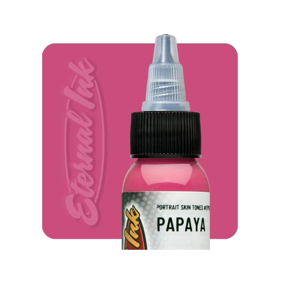 Encre Entrainement Tattoo Rose - Eternal Ink Papaya - Encre artistique pour entrainement au tatouage NON REACH 30 ml*