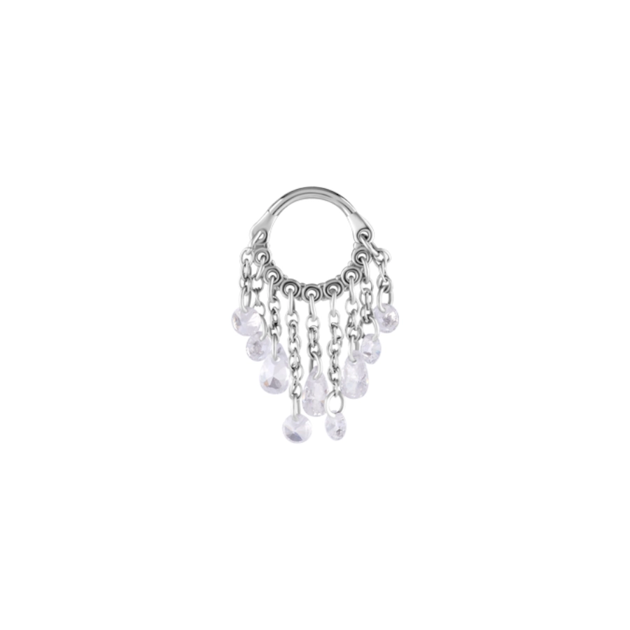 Piercing Anneau - Acier 316L - Anneau à charnière 38 1,2 x 8 mm  