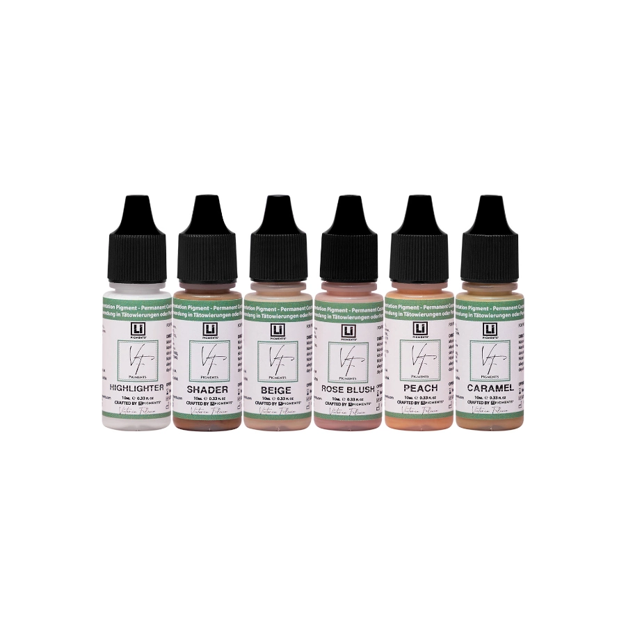 Set Pigment Pmu - Li Pigments x Victoria Felicia 3D Areola - Pigment pour maquillage permanent téton reach 6 x 10 ml*