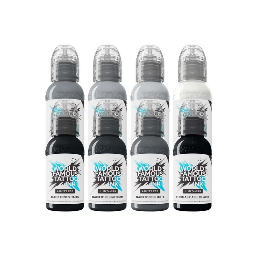 Encre Tattoo Set - World Famous Ink Set Thomas Carli Jarlier Volcanic Tones - Mélange pour le tatouage reach 8 x 30 ml*