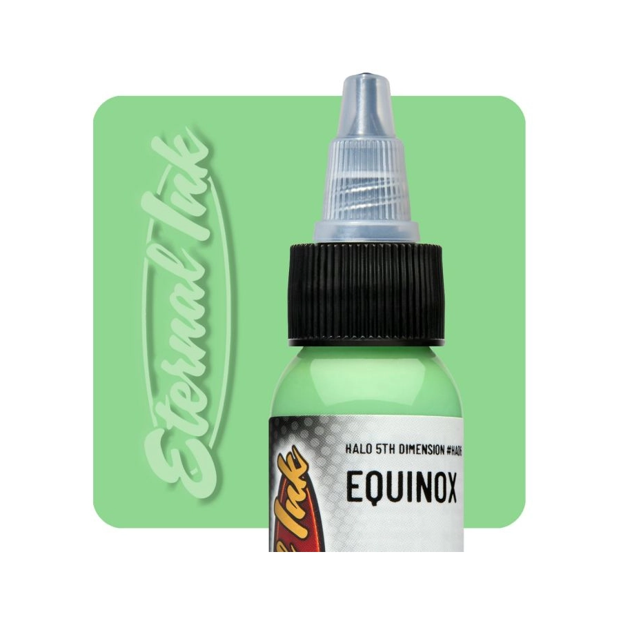 Encre Entrainement Tattoo Verte - Eternal Ink Halo Equinox - Encre artistique pour entrainement au tatouage NON REACH 30 ml*