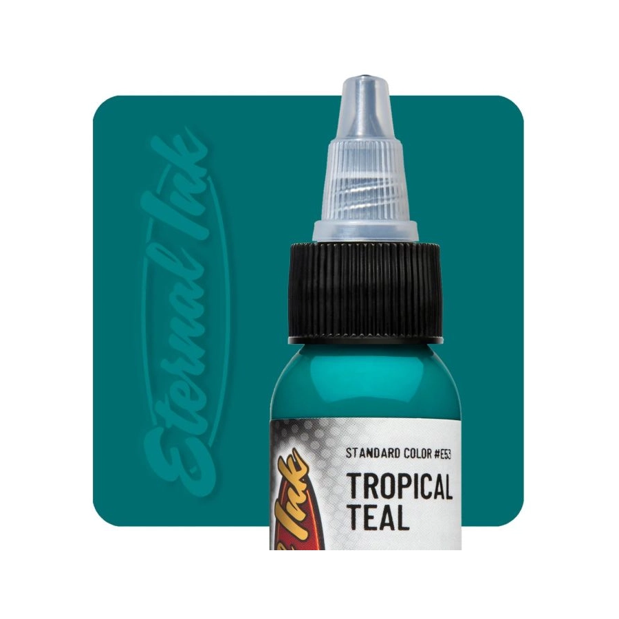Encre Entrainement Tattoo Bleue - Eternal Ink Tropical Teal - Encre artistique pour entrainement au tatouage NON REACH*
