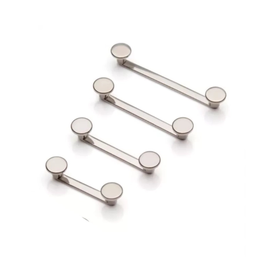 Piercing Surface - Flatbar Titane F136 Stérile - Barre d'implant agrafe à 90° avec disque plat de 4 mm*