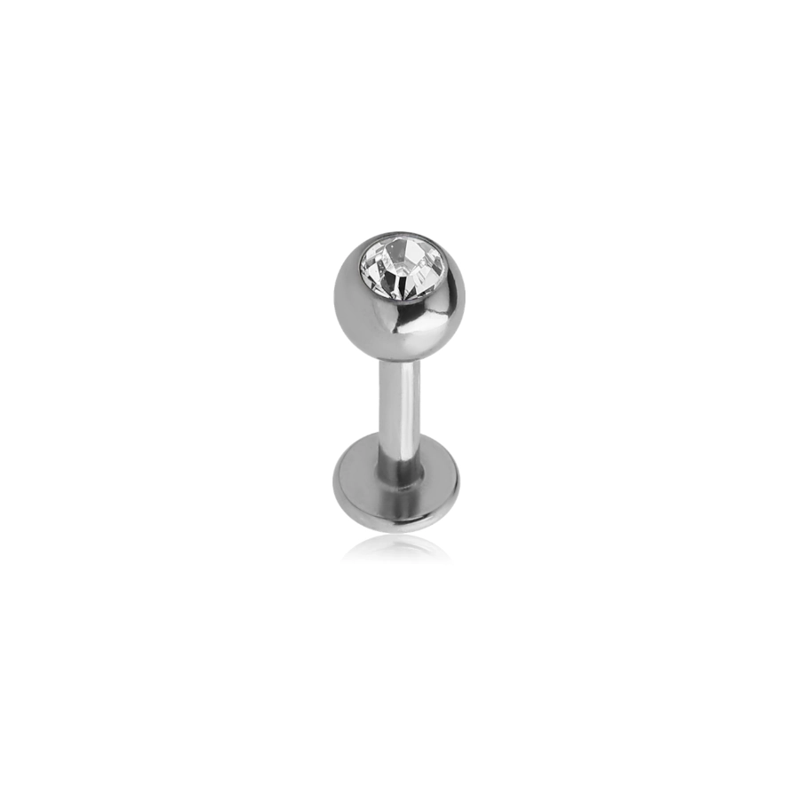 Piercing Labret Sterile - Piercing en titane sterile avec bille strass