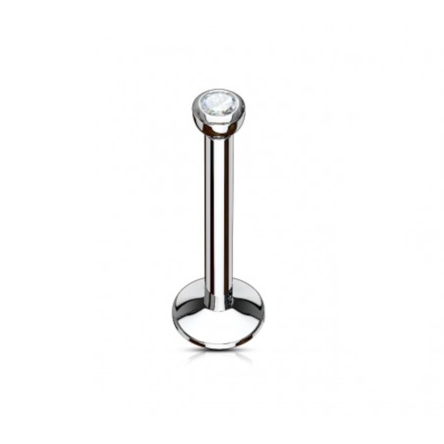Piercing Labret - Titane F136 Stérile Gamme Itc - Labret avec pas de vis externe et strass*