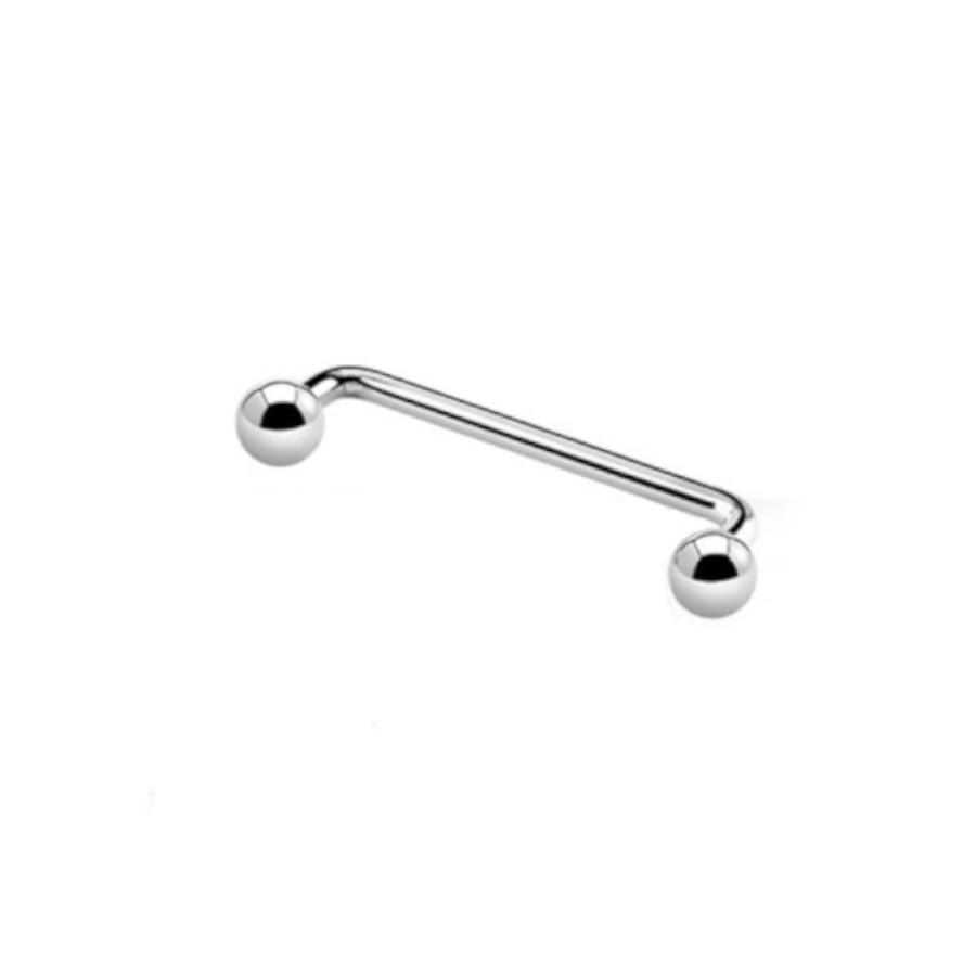 Piercing Surface - Flatbar Titane Stérile Gamme Itc - Barbell barre implant agrafe à 90° avec bille* 