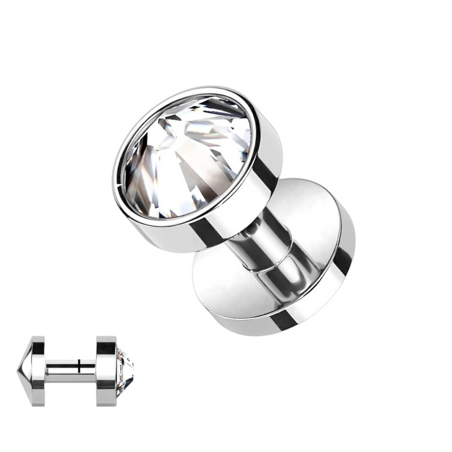 Piercing Surface - Titane Implant Dermique Stérile Body Piercing - Piercing micro dermal avec strass 3 mm et disque conique*