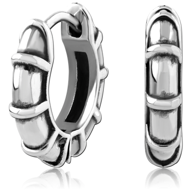 Piercing Anneau - Acier 316L - Anneau avec fermeture à charnière 1,2 x 8 mm