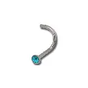 Piercing Nez - Titane Gamme Itc - Stud de nez avec strass 0,8 x 2,3 mm (12 coloris)*