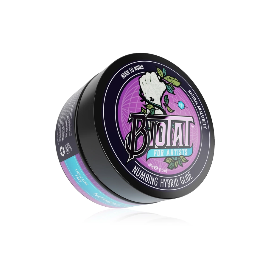 Beurre Tattoo - Biotat Numbing Hybrid Glide - Vaseline pour tatouage au clou de girofle apaisant et anesthésiant naturel