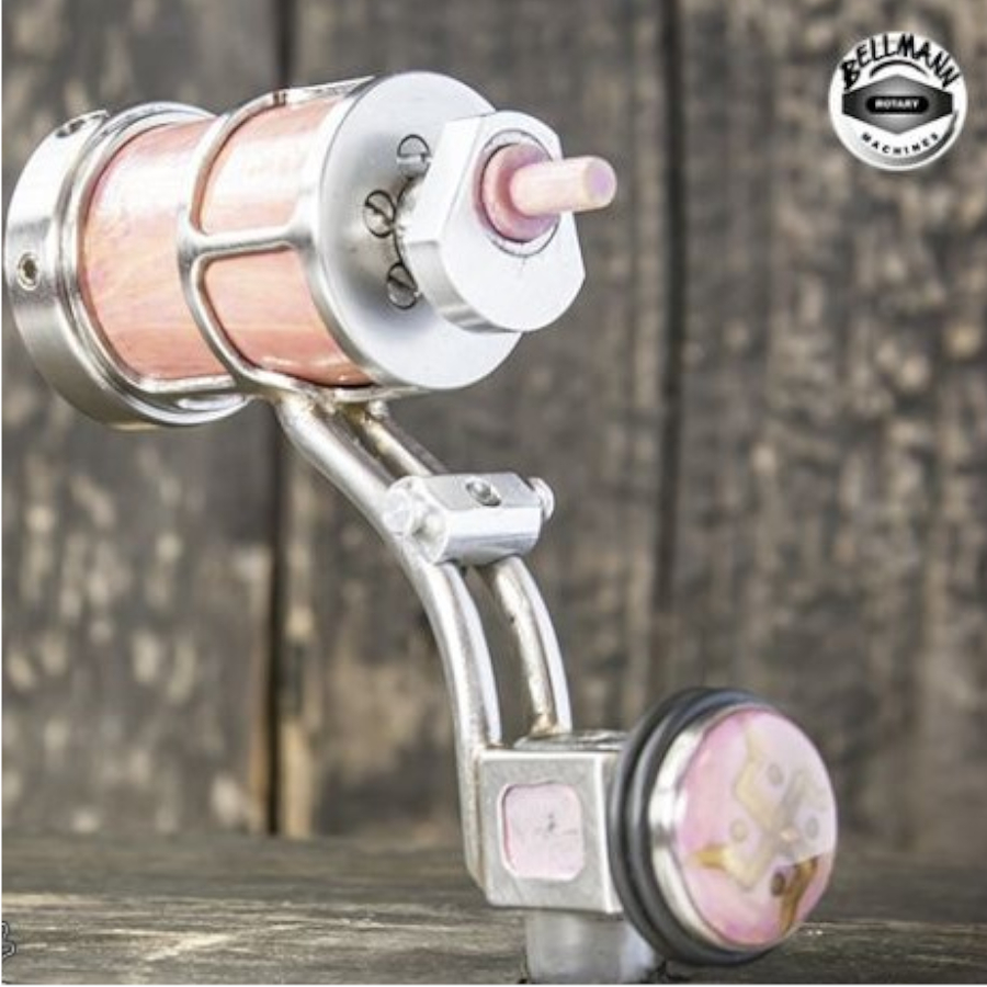 MACHINE A TATOUER BELLMANN EN BOIS DE BUIS VERNIS ROSE