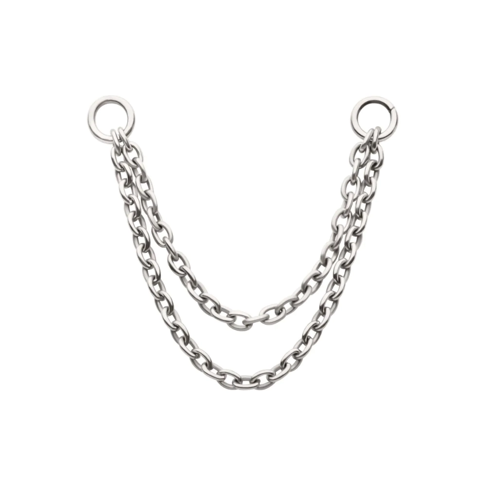 Piercing Charm - Titane F136 Gamme Invictus - Accessoire charm 1 chaîne pour piercing 22 mm + 27 mm*