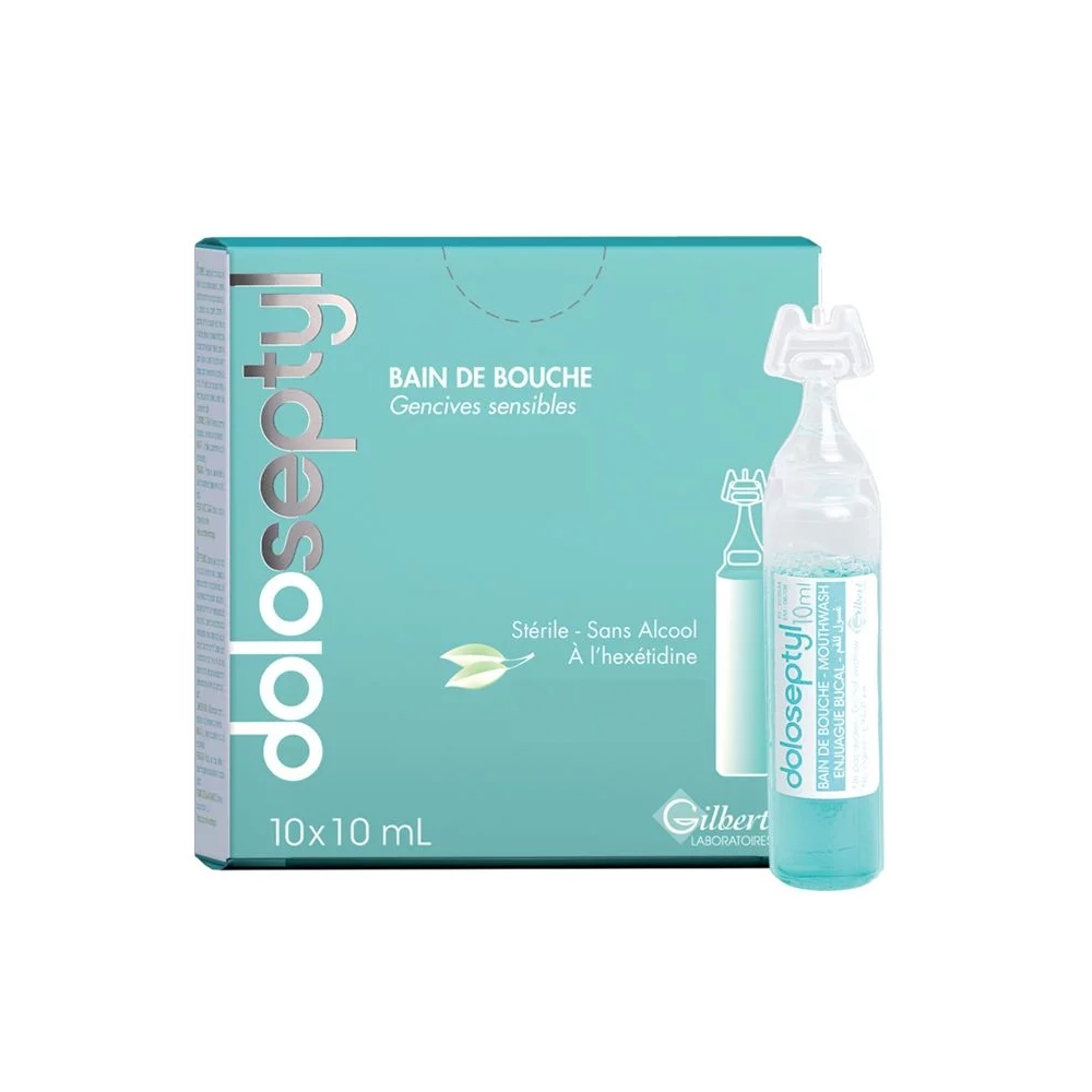 Soin Piercing - Doloseptyl Gilbert - Bain de bouche pour gencives sensible 10 x 10 ml*