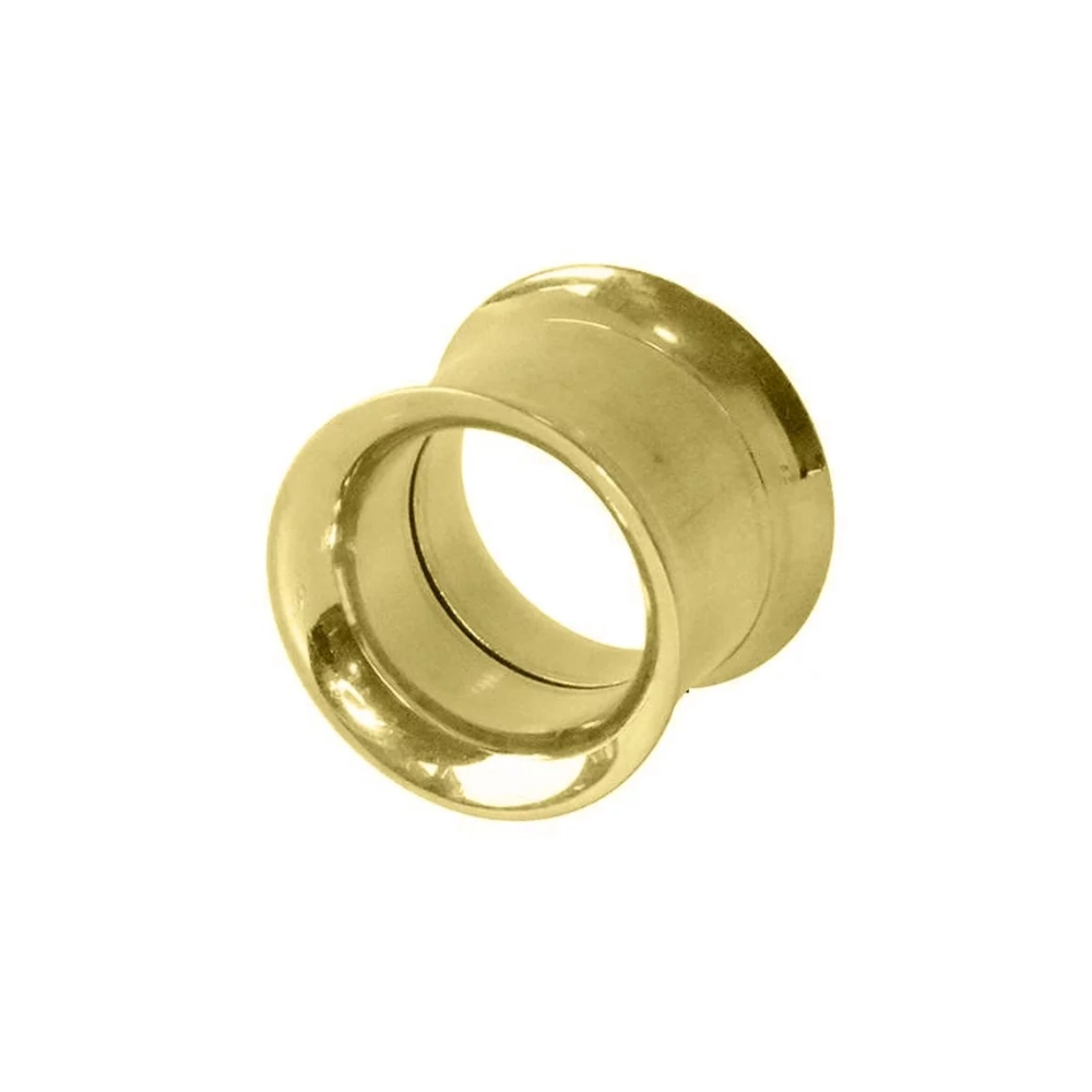 Piercing Écarteur - Acier Gold Gamme Itc - Écarteur tunnel en acier double épaulé*